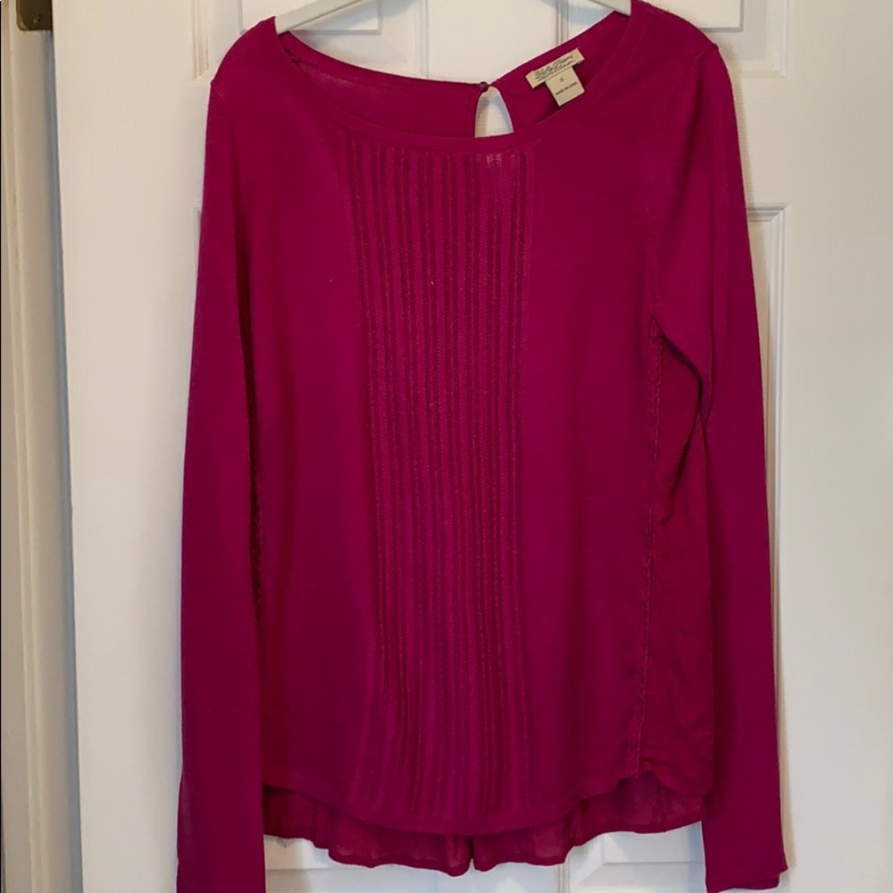 Lucky Brand fuchsia sweater Size small